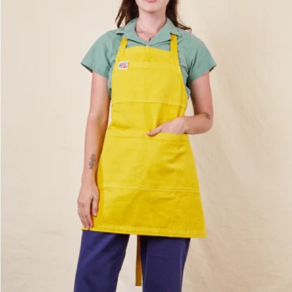 Big Bud Press Artist Togs Full Apron - Golden Yellow with Pins ☀️🌞☀️